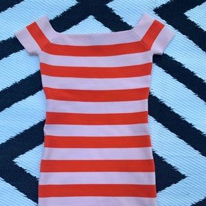 Striped, orange and pink forever 21 dress.